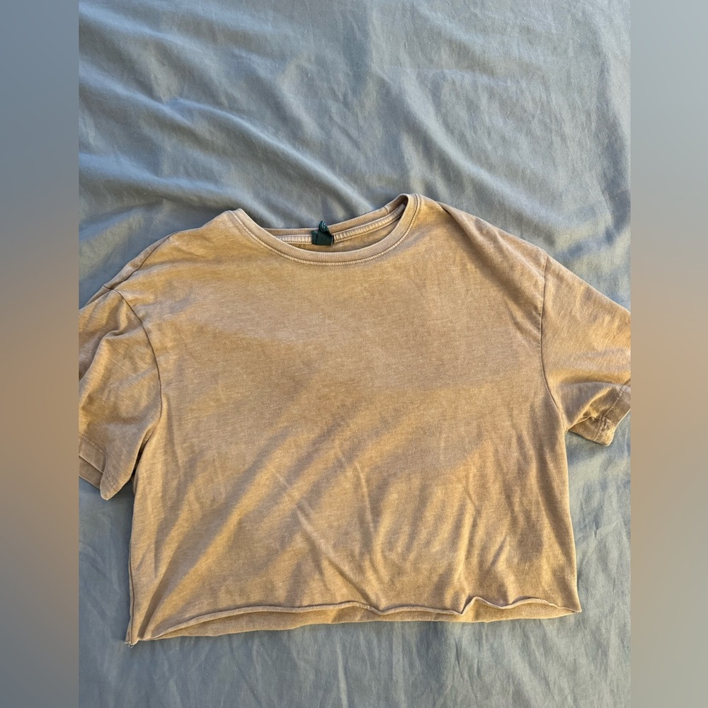 Brown cropped shirt size xs from target